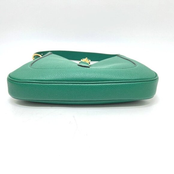 GUCCI 810232 Jackie 1961 Small 2WAY Bag Shoulder Bag Leather Green - Picture 7 of 15
